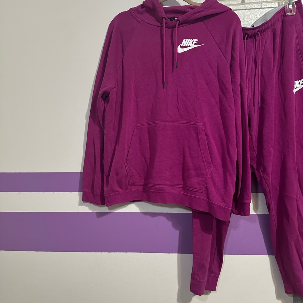 Nike Kids Magenta Sweatpants and Hoodie Set